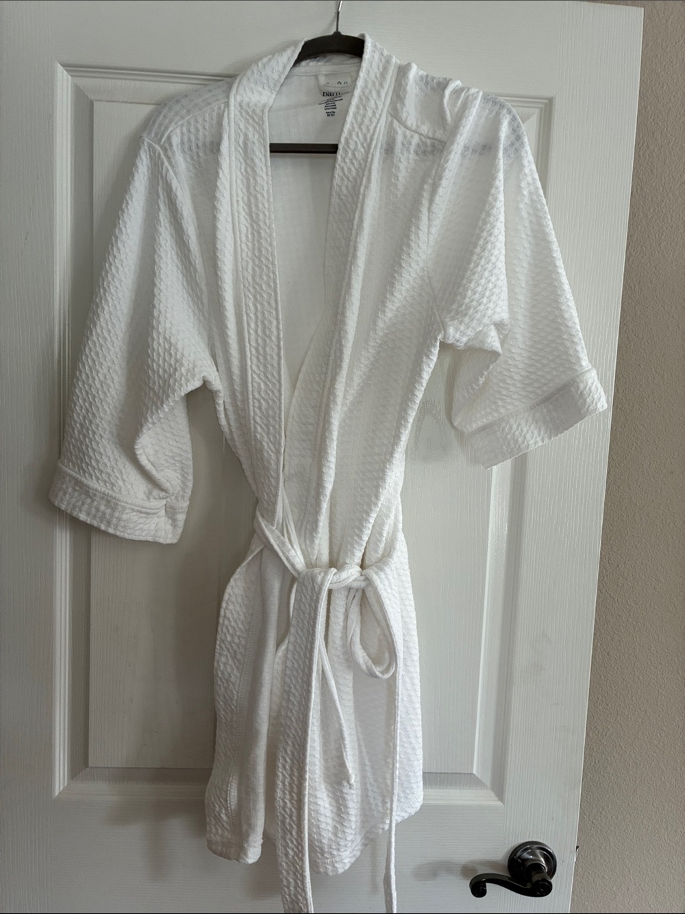 croft & barrow White Waffle-Knit Short Robe